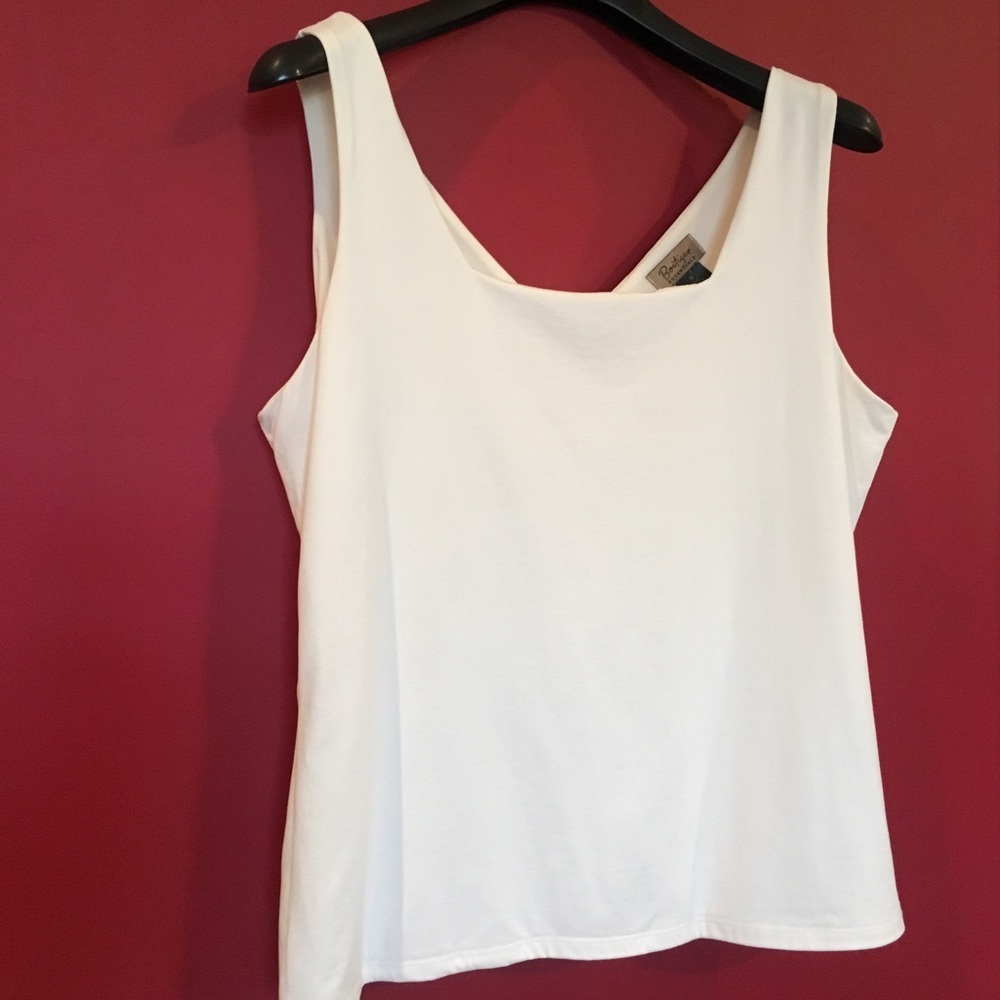 Creamy Rich Tank Lined 2 Necklines NWOT